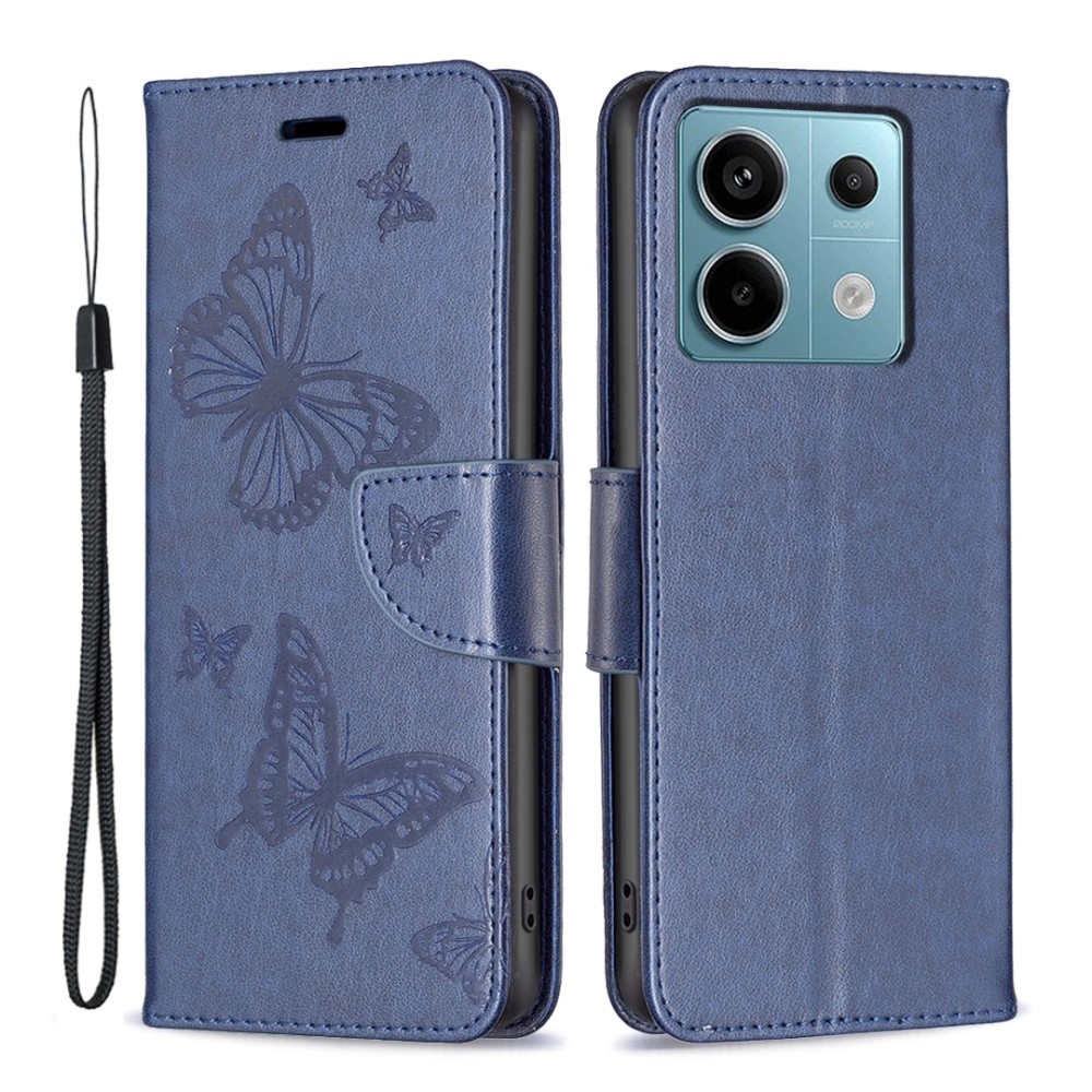Butterfly knížkové pouzdro na Xiaomi Redmi Note 13 Pro 5G/Poco X6 5G - tmavěmodré