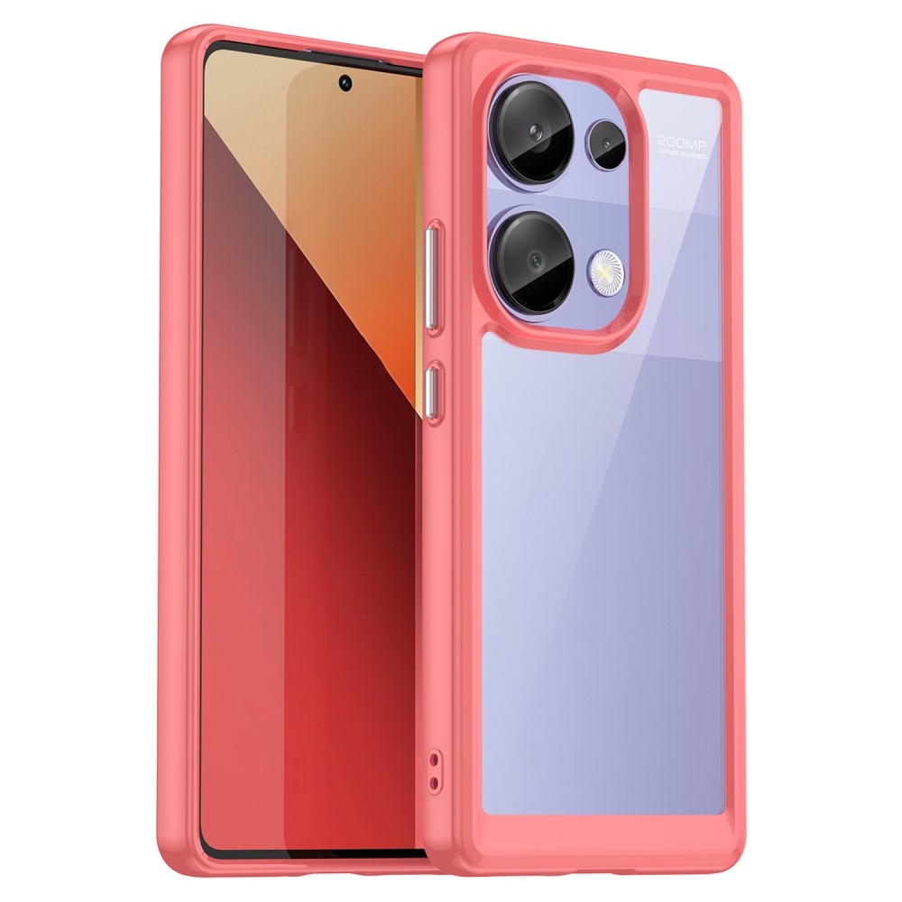 Gelový obal s pevnými zády pro Xiaomi Redmi Note 13 Pro 4G/Poco M6 Pro - červený