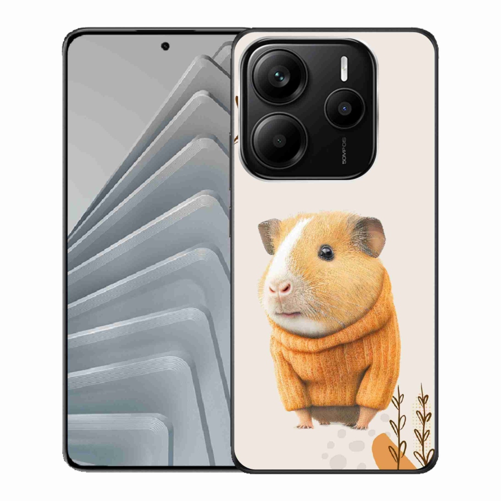 Gelový kryt mmCase na Xiaomi Redmi Note 14 5G - morče ve svetru