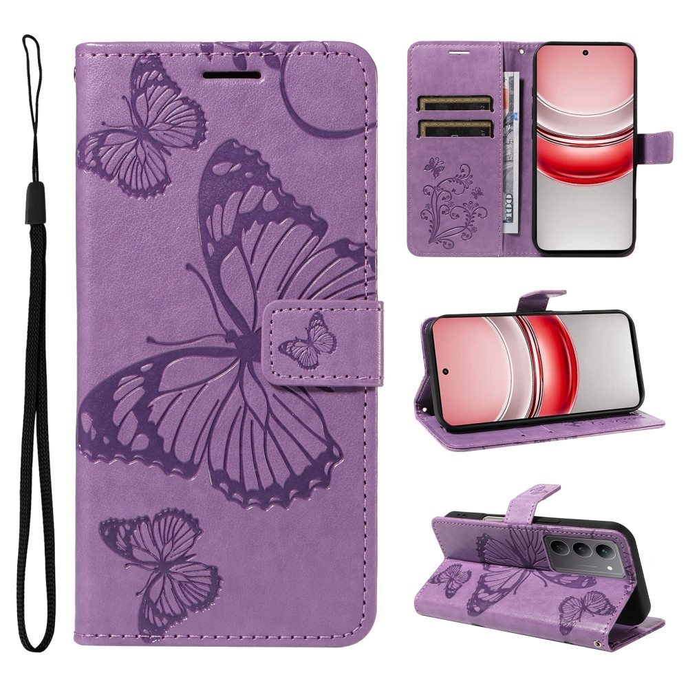 Big Butterfly knížkové pouzdro na Realme C75 - fialové