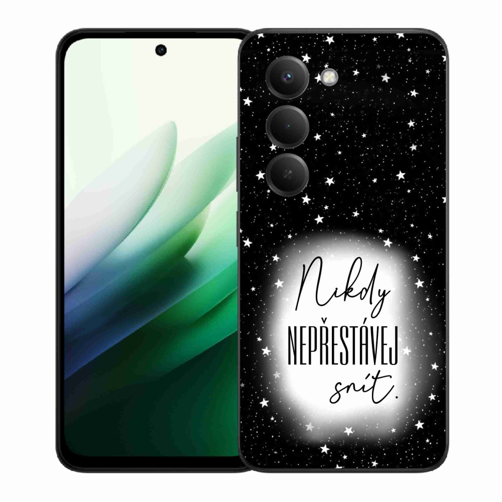 Gelový kryt mmCase na Xiaomi Redmi 15 5G - citát 1 bíločerné pozadí