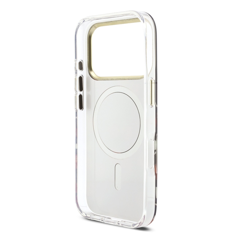 Guess TPU Glitter Cherry MagSafe Zadní Kryt pro iPhone 17 Pro