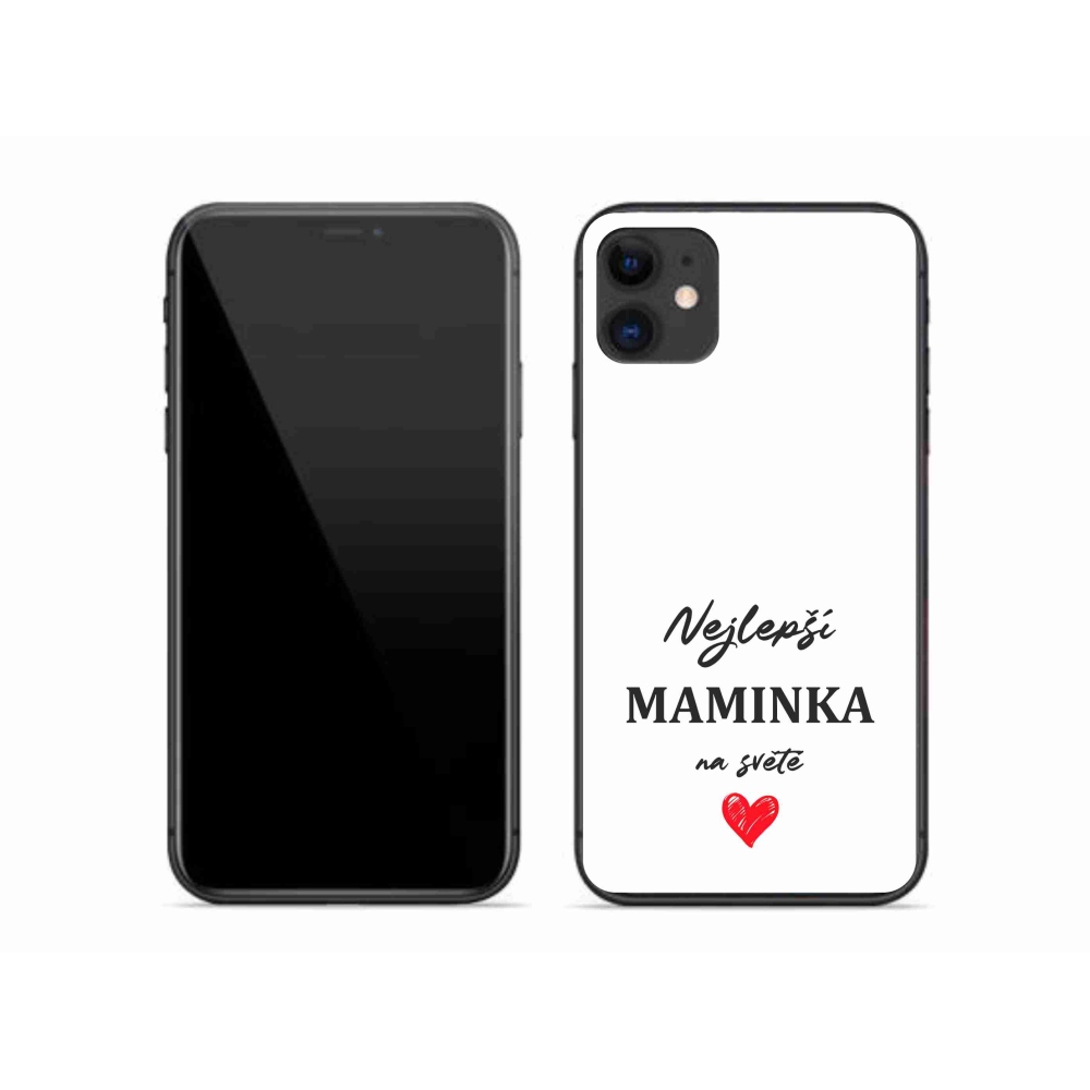 Gelový kryt mmCase na iPhone 11 - nejlepší maminka 1 bílé pozadí