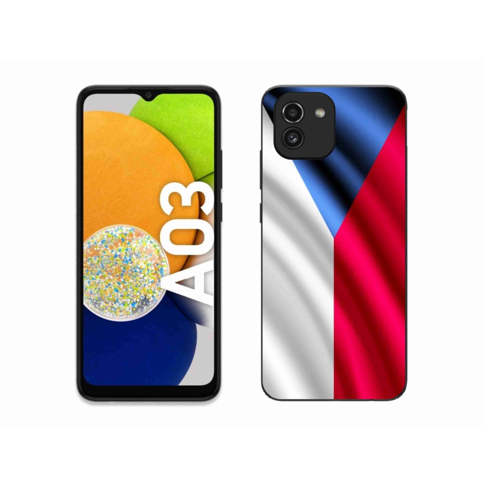 Gelový kryt mmCase na mobil Samsung Galaxy A03 - česká vlajka