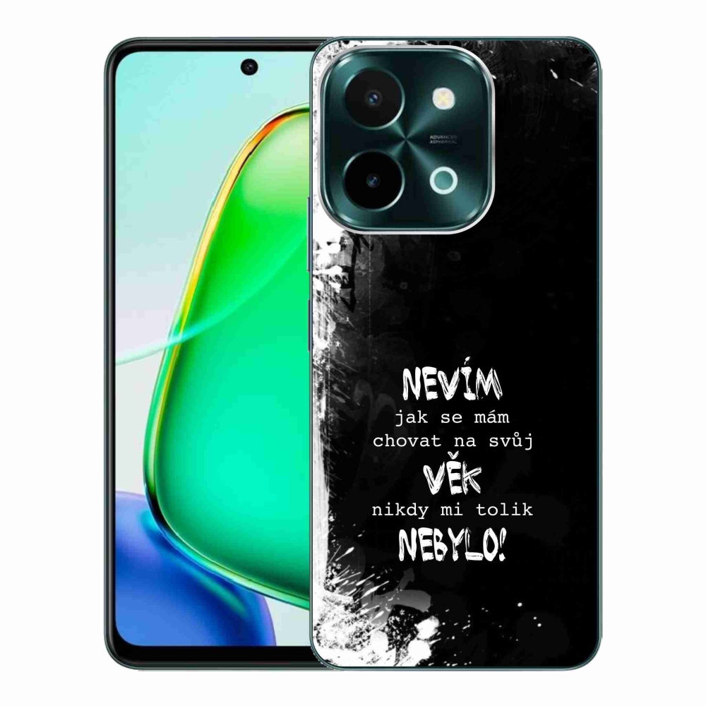 Gelový kryt mmCase na Vivo Y28 - vtipný text 14 černé pozadí