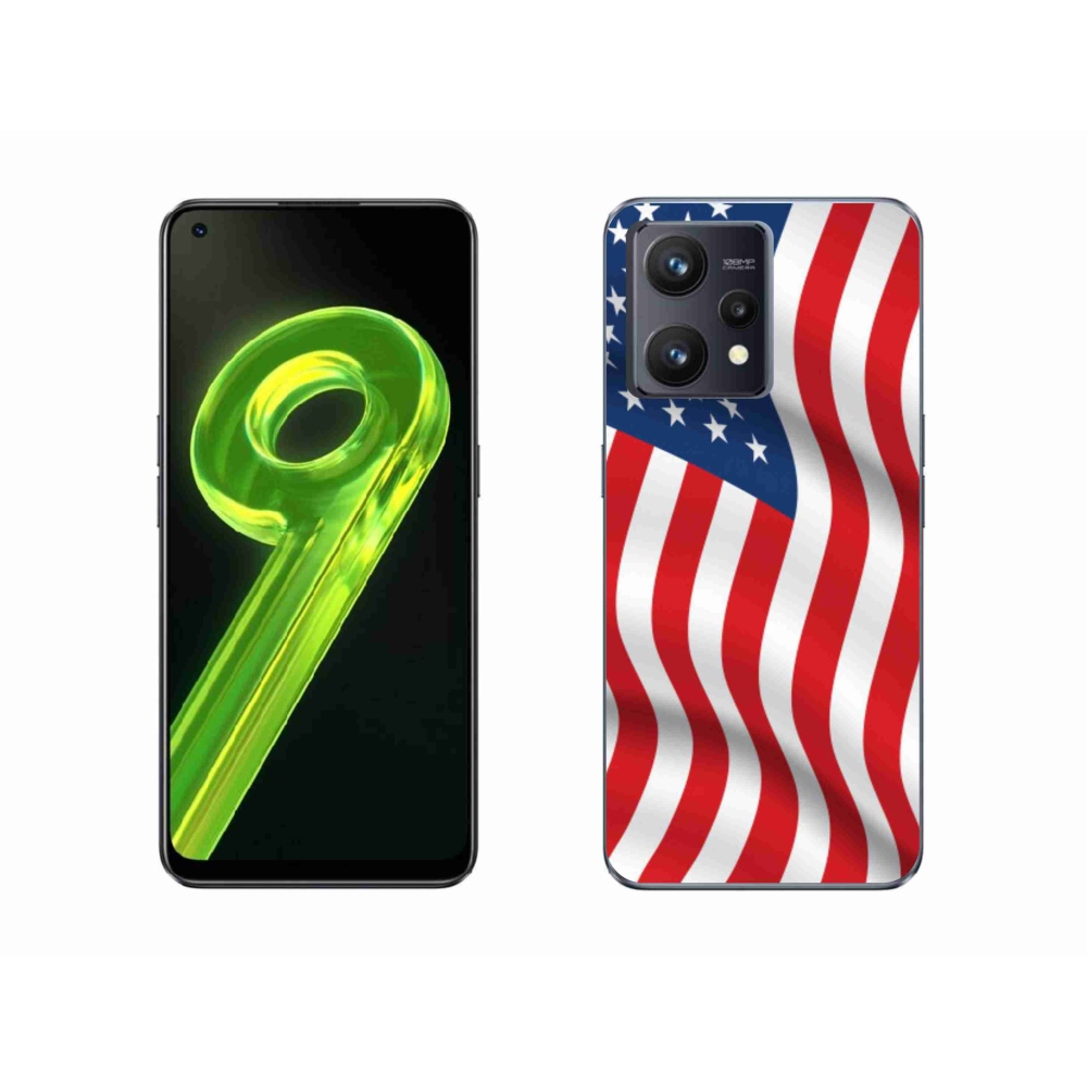 Gelový kryt mmCase na mobil Realme 9 4G - USA vlajka