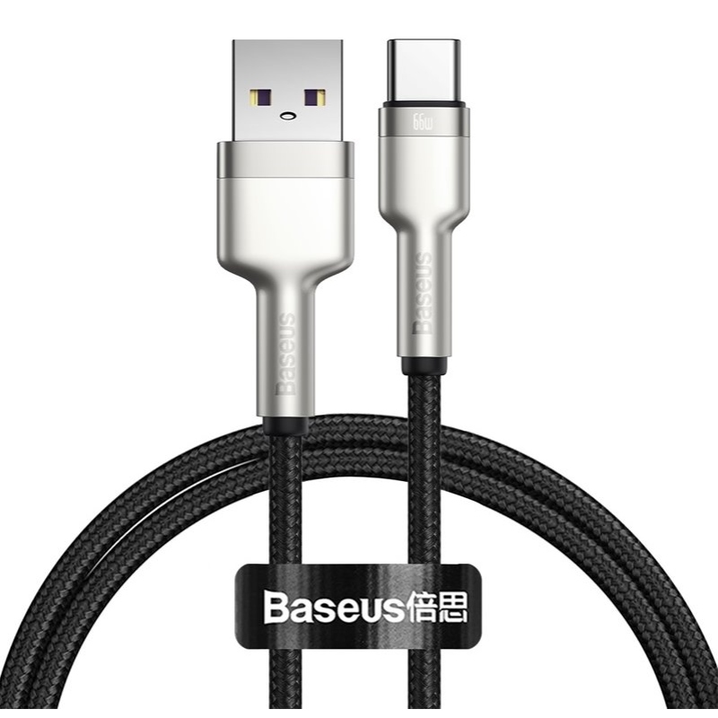 Baseus Cafule Metal Series Datový Kabel USB-USB-C 66W 1m Black