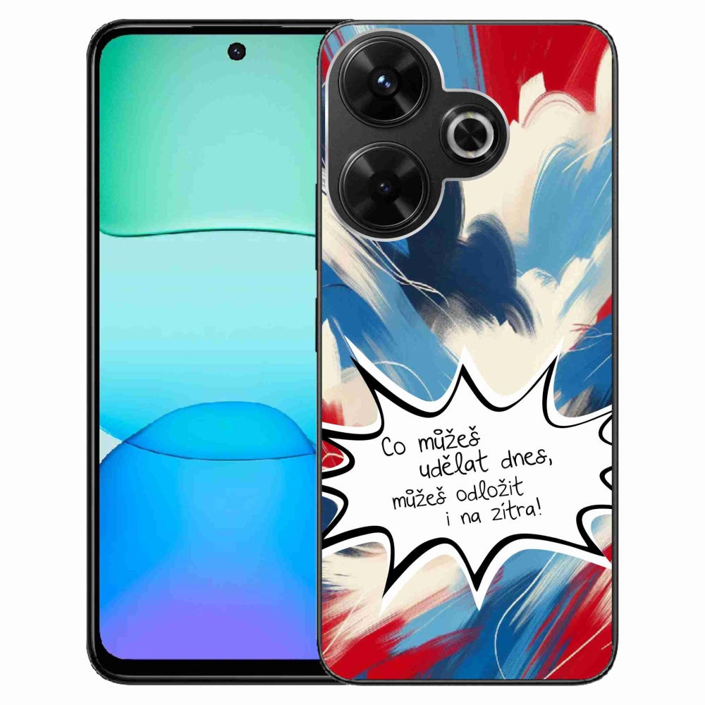 Gelový kryt mmCase na Xiaomi Redmi 13 4G/Poco M6 4G  - vtipný text 9 bílé pozadí