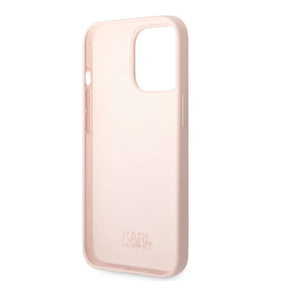 Karl Lagerfeld Liquid Silicone Choupette NFT kryt iPhone 13 Pro Max růžový