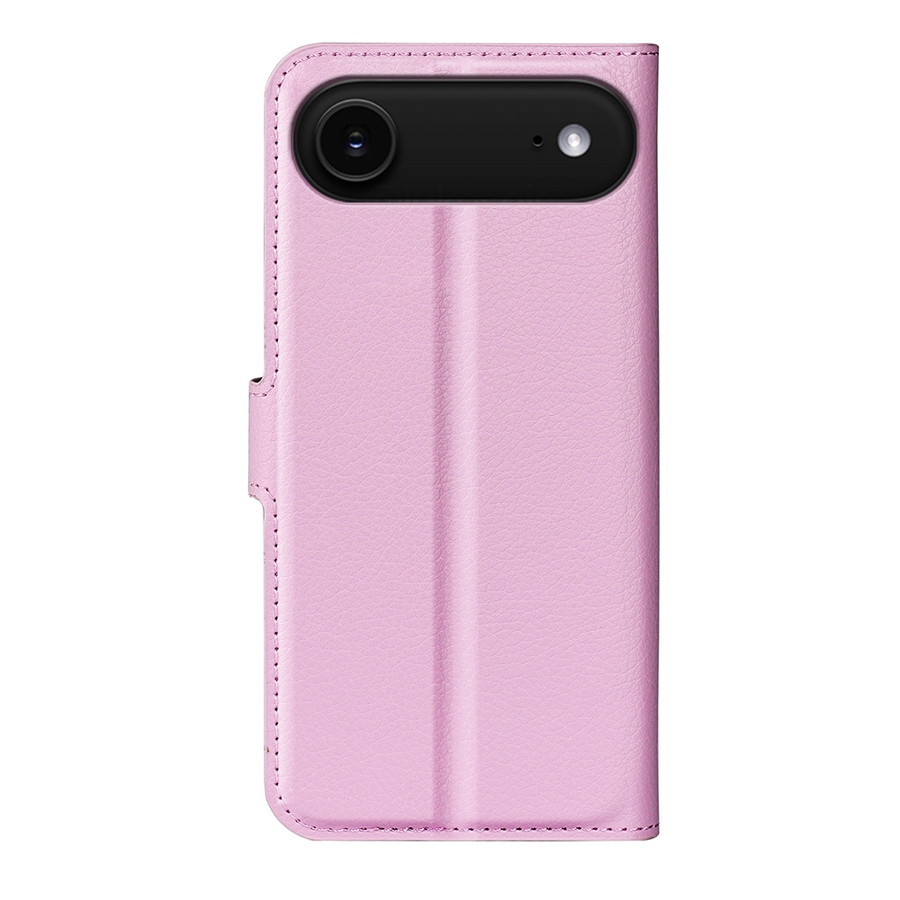 Litchi knížkové pouzdro na iPhone 17 Air - růžové