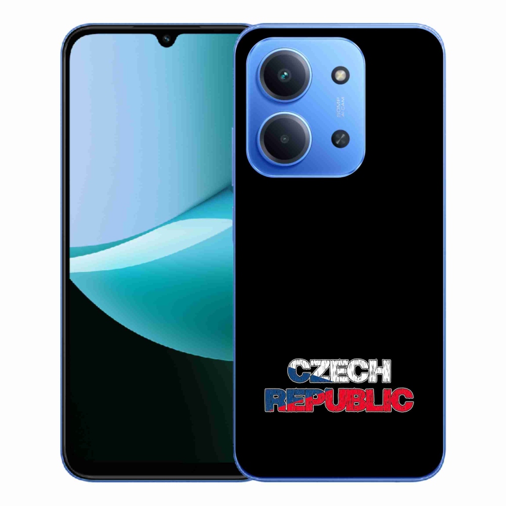 Gelový kryt mmCase na Xiaomi Redmi 15C 4G/5G (173mm) - Czech Republic černé pozadí