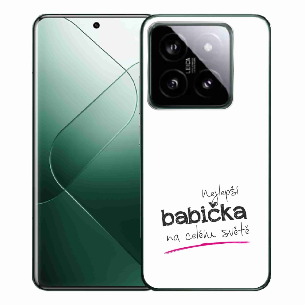 Gelový kryt mmCase na Xiaomi 14 Pro - nejlepší babička 4 bílé pozadí
