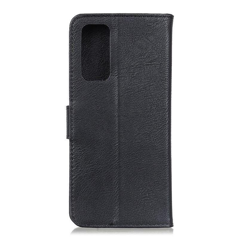KHAZ PU kožené peněženkové pouzdro na mobil Vivo Y70 - černé