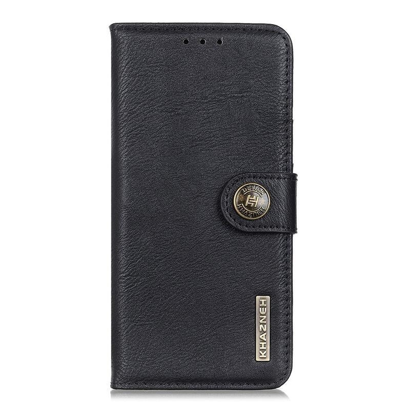 KHAZ PU kožené peněženkové pouzdro na mobil Xiaomi Mi 11 Ultra - černé