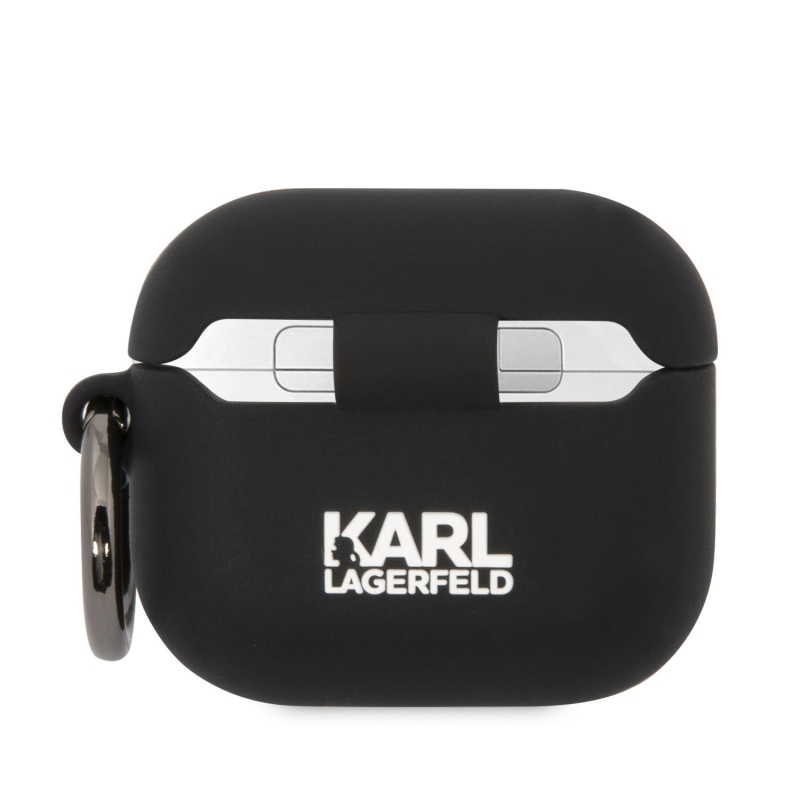 Karl Lagerfeld 3D Logo NFT Karl Head Silikonové Pouzdro pro Airpods 3 Black