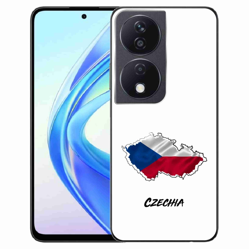 Gelový kryt mmCase na Honor X7b/Honor 90 Smart - Czechia bílé pozadí