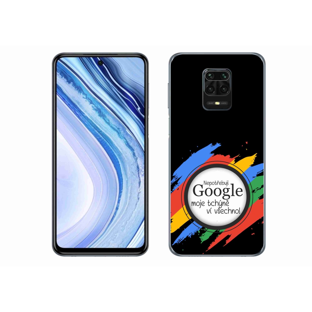 Gelový kryt mmCase na Xiaomi Redmi Note 9 Pro - tchýně ví všechno černé pozadí