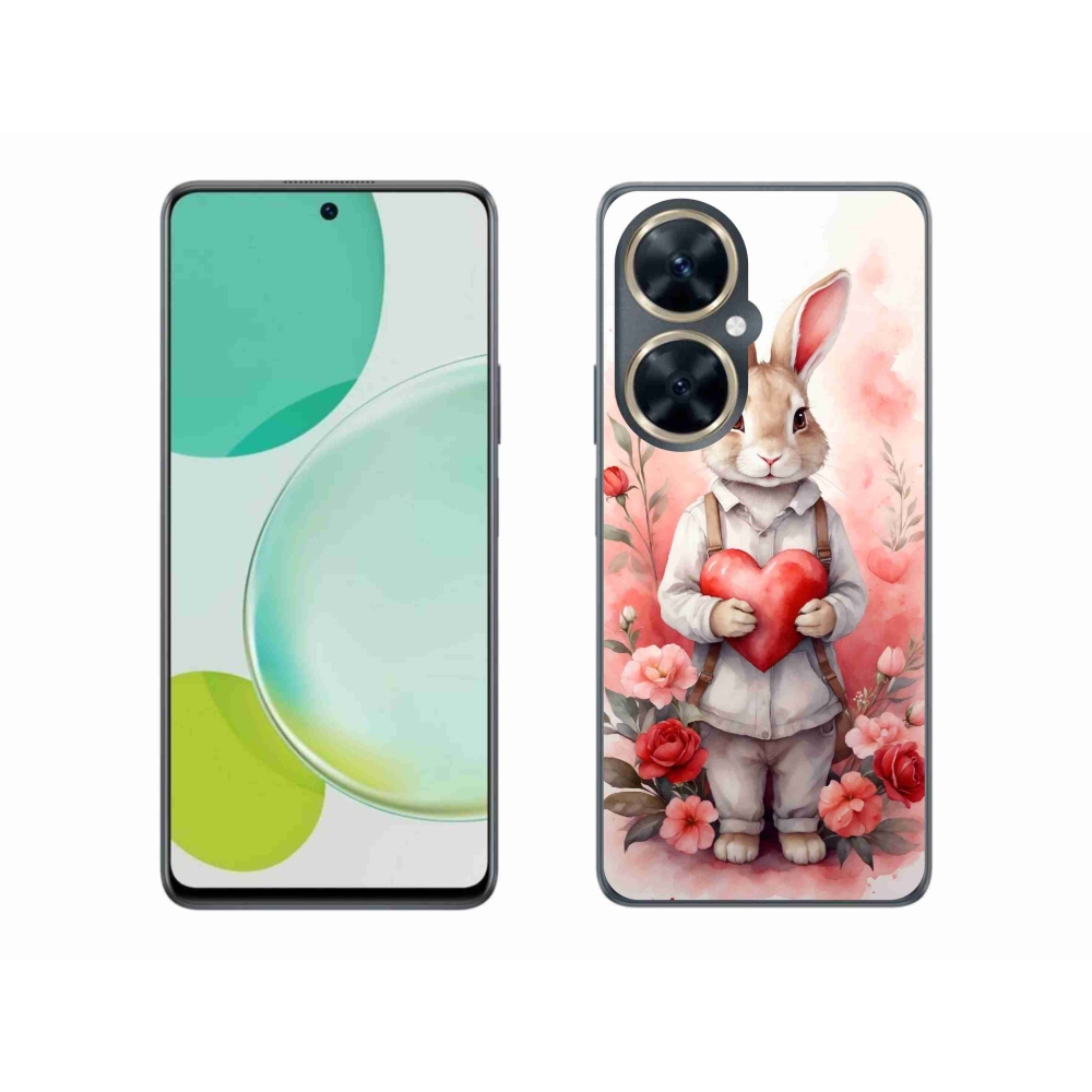 Gelový kryt mmCase na Huawei Nova 11i - zajíc se srdíčkem