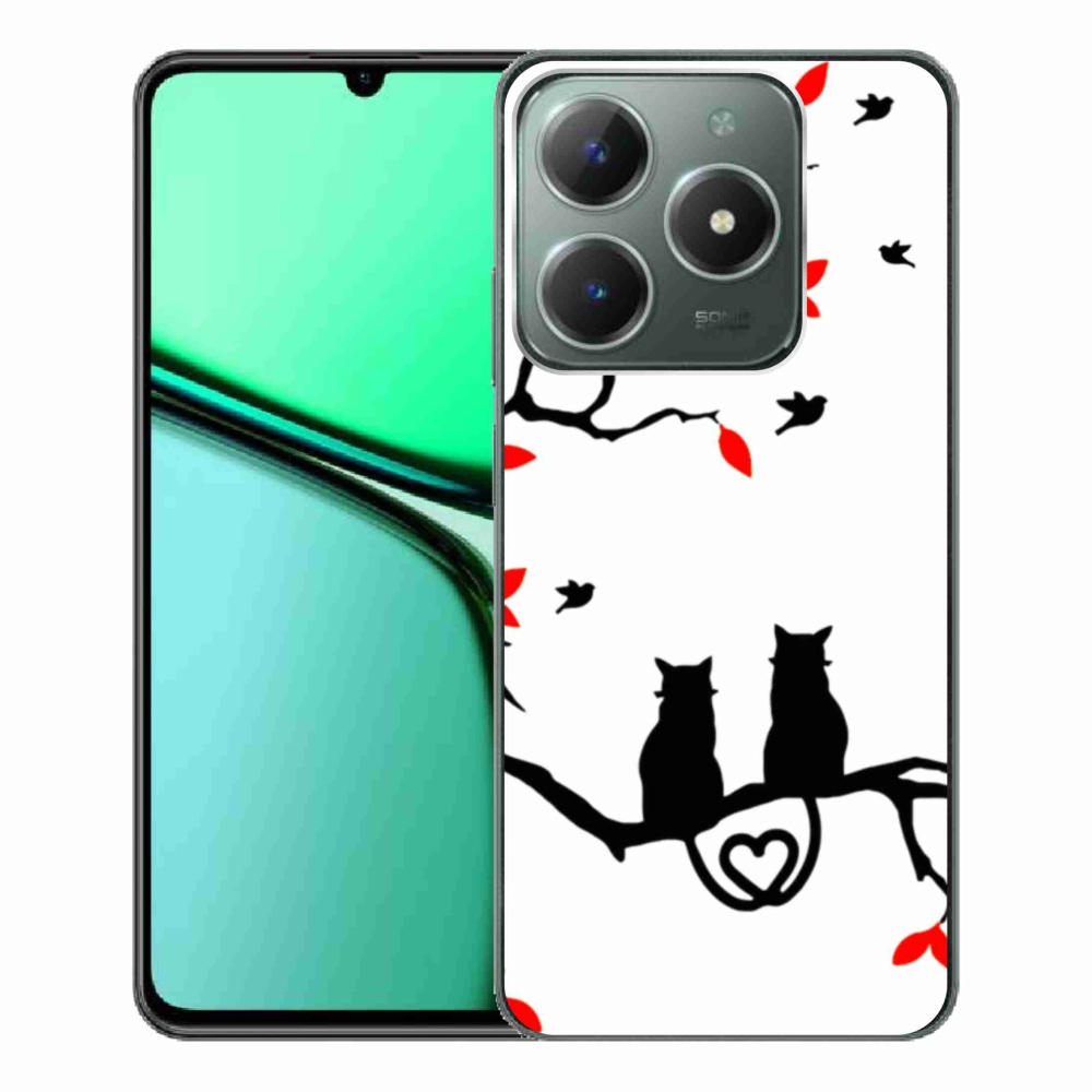 Gelový kryt mmCase na Realme C61 - kočičí láska