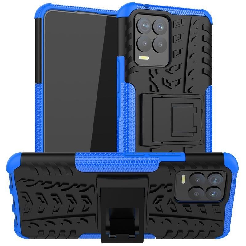 Kick odolný hybridní kryt na mobil Realme 8 4G/8 Pro - modrý