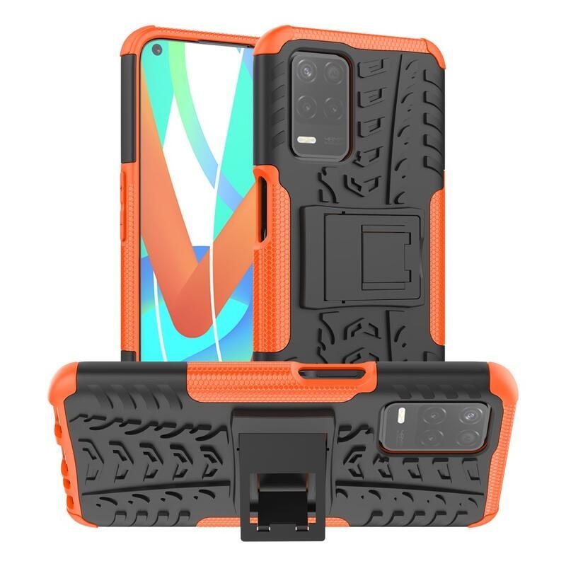 Kick odolný hybridní kryt na mobil Realme 8 5G - oranžový