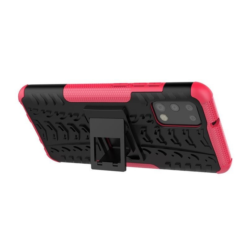 Kick odolný hybridní kryt na mobil Samsung Galaxy A02s (164.2x75.9x9.1mm) - rose