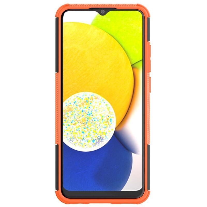 Kick odolný hybridní kryt na mobil Samsung Galaxy A03 - oranžový