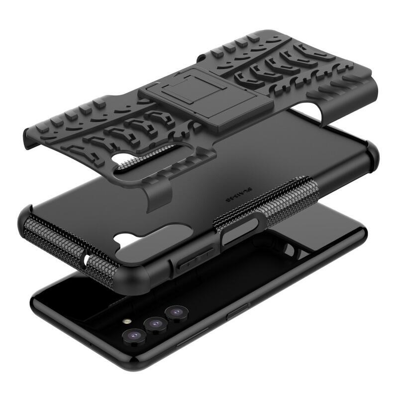 Kick odolný hybridní kryt na mobil Samsung Galaxy A13 5G/Galaxy A04s (164.7 x 76.7 x 9.1 mm) - černý
