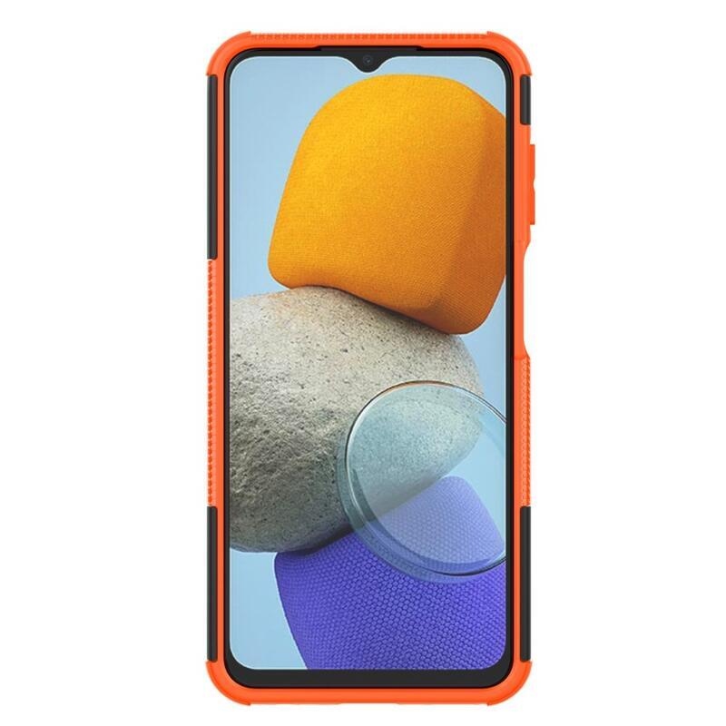 Kick odolný hybridní kryt na mobil Samsung Galaxy M23 5G - oranžový