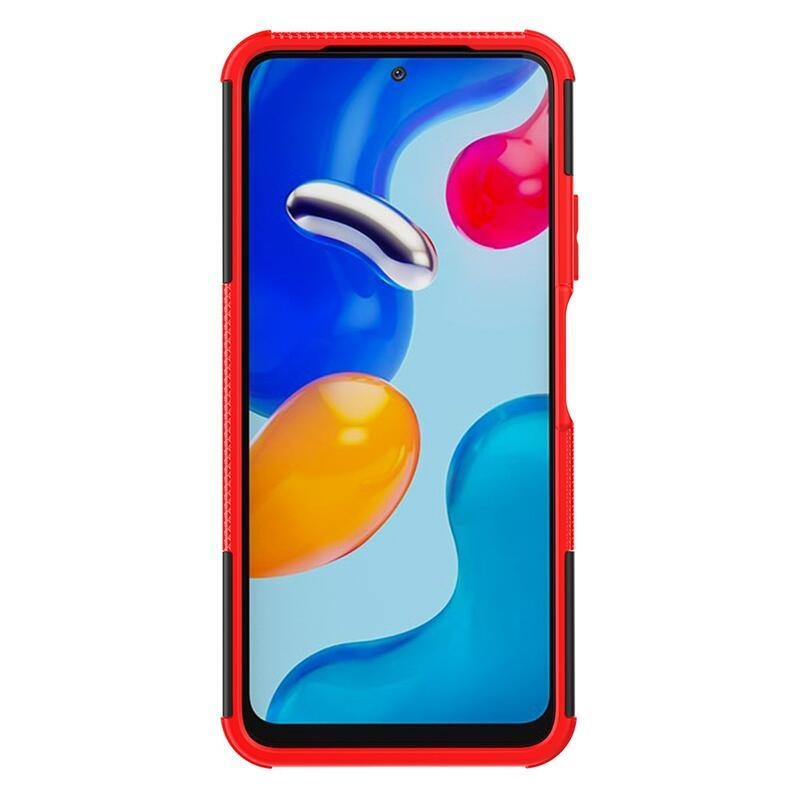 Kick odolný hybridní kryt na mobil Xiaomi Redmi Note 11 4G/Note 11S 4G - červený