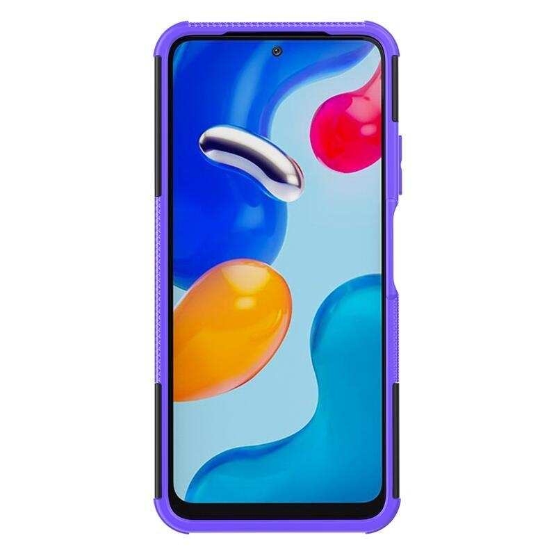 Kick odolný hybridní kryt na mobil Xiaomi Redmi Note 11 4G/Note 11S 4G - fialový