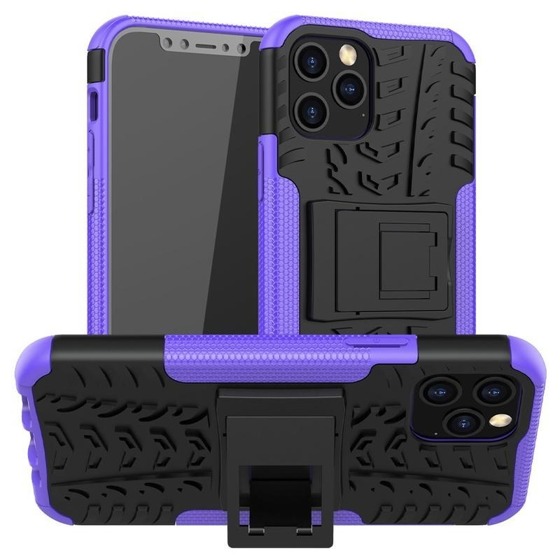 Kick odolný hybridní kryt pro mobil iPhone 12 Pro/12 - fialový