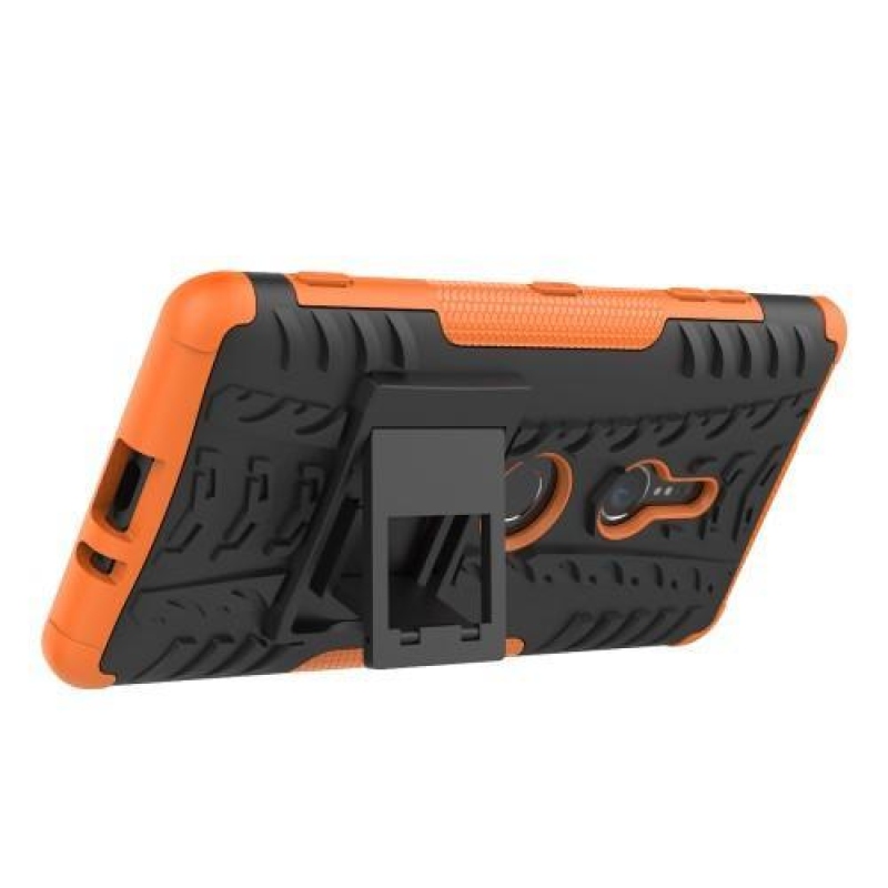 Kick odolný hybridní obal pro Sony Xperia XZ3 - oranžový