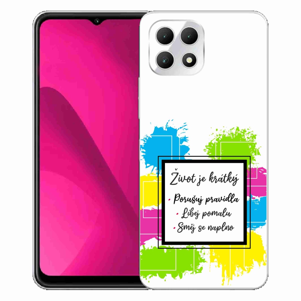 Gelový kryt mmCase na T-Mobile T Phone 2 - citát 5 bílé pozadí