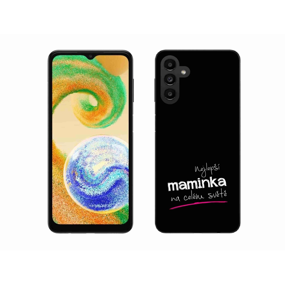 Gelový kryt mmCase na Samsung Galaxy A04s (164.7x76.7x9.1mm) - nejlepší maminka 4 černé pozadí