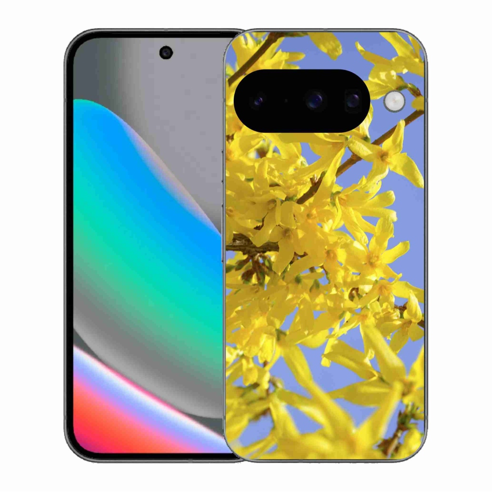 Gelový kryt mmCase na Google Pixel 10 - žluté květy