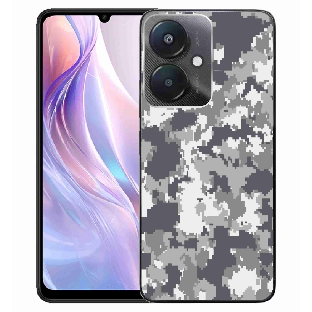 Gelový kryt mmCase na Xiaomi Redmi 13C 5G - maskáčový vzor 2