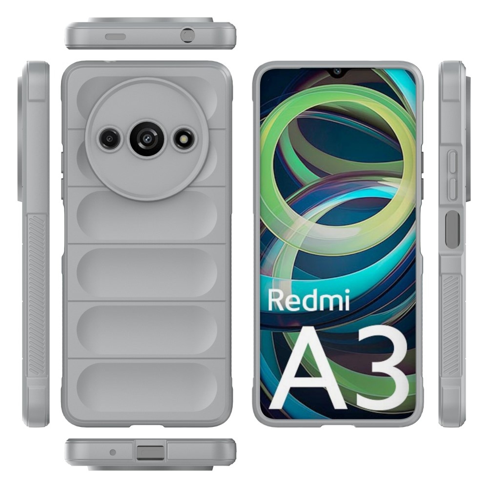 Rugg odolný gelový obal na Xiaomi Redmi A3 - světlešedý