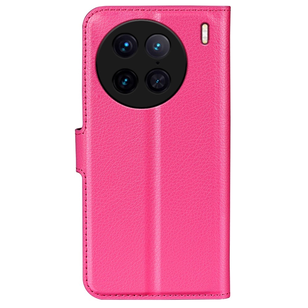 Litchi knížkové pouzdro na Vivo X90 Pro - rose
