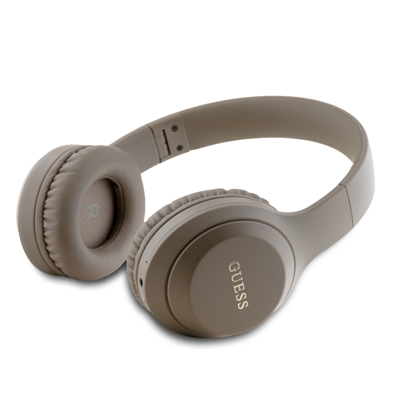 Guess Classic Silver Logo Bluetooth Stereo Headphone Brown