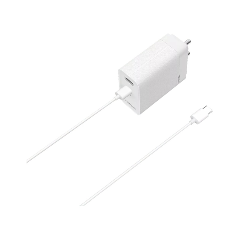 Oppo SuperVOOC USB-C 100W Cestovní Nabíječka + USB-C Datový Kabel White