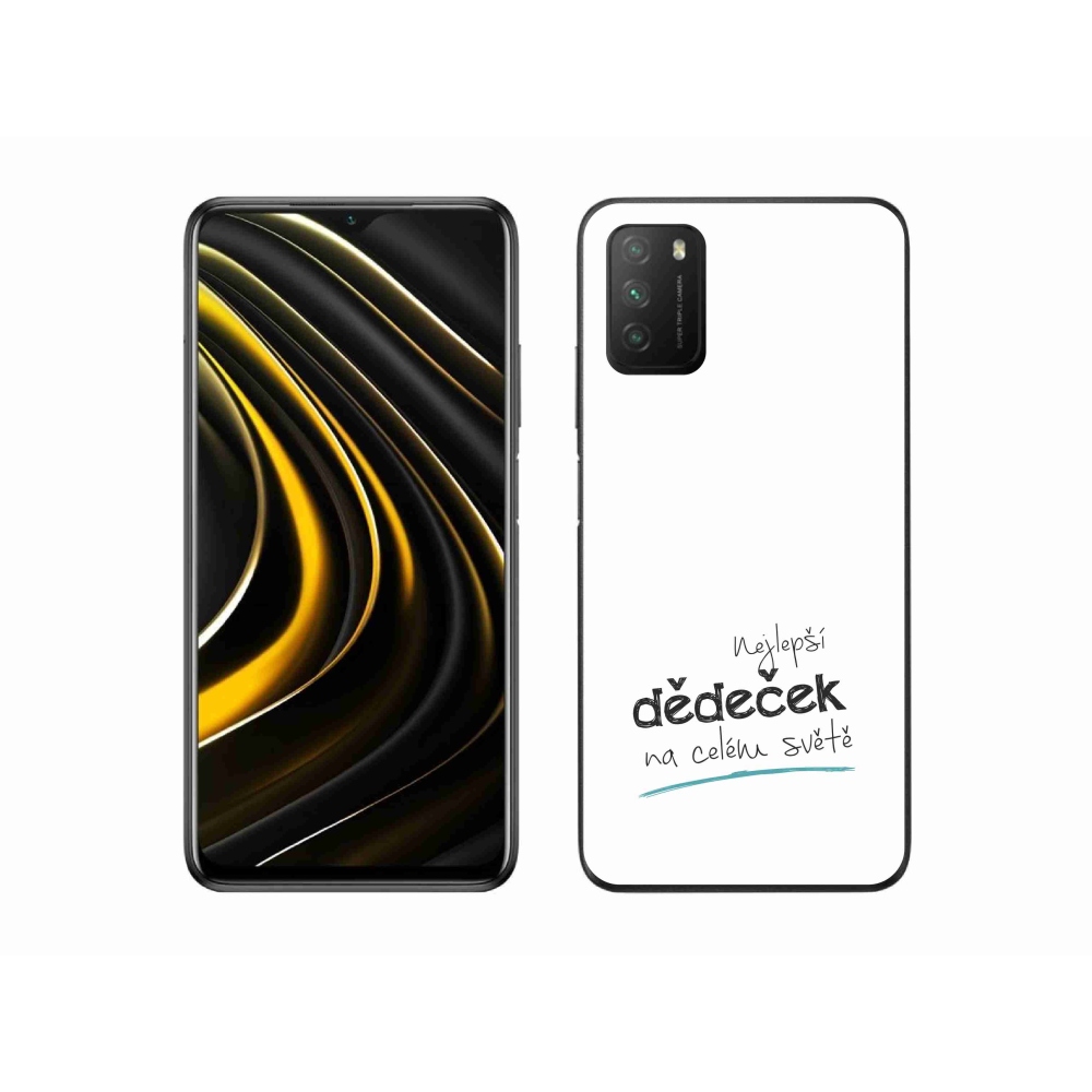 Gelový kryt mmCase na Xiaomi Poco M3 - nejlepší dědeček 3 bílé pozadí