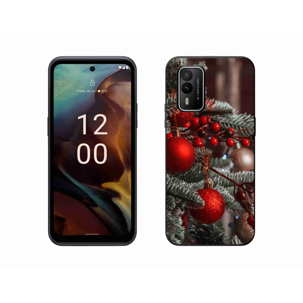 Gelový kryt mmCase na Nokia XR21 - vánoční ozdoby 2