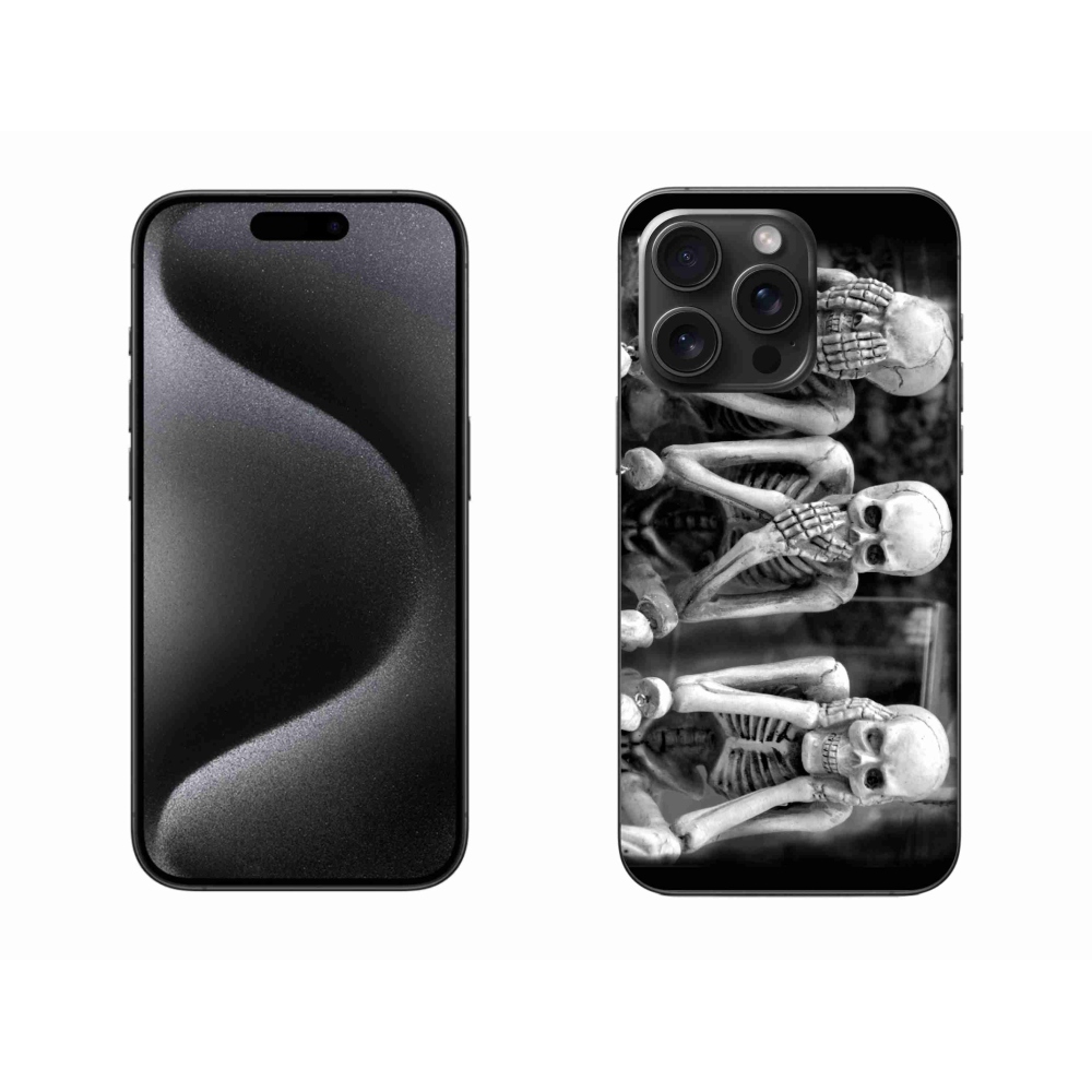 Gelový kryt mmCase na iPhone 15 Pro Max - kostlivci