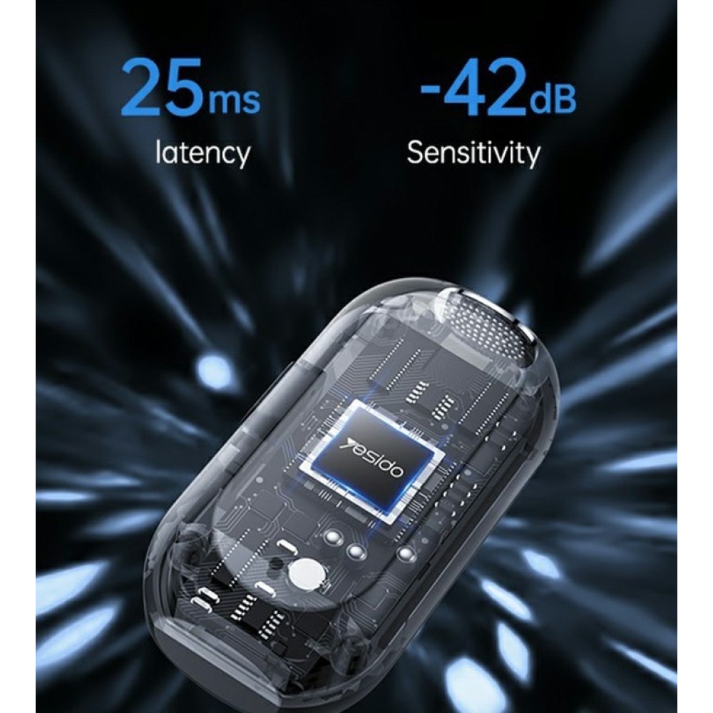 Yesido KR22 bezdrátový klopový mikrofon s AI redukcí šumu USB-C