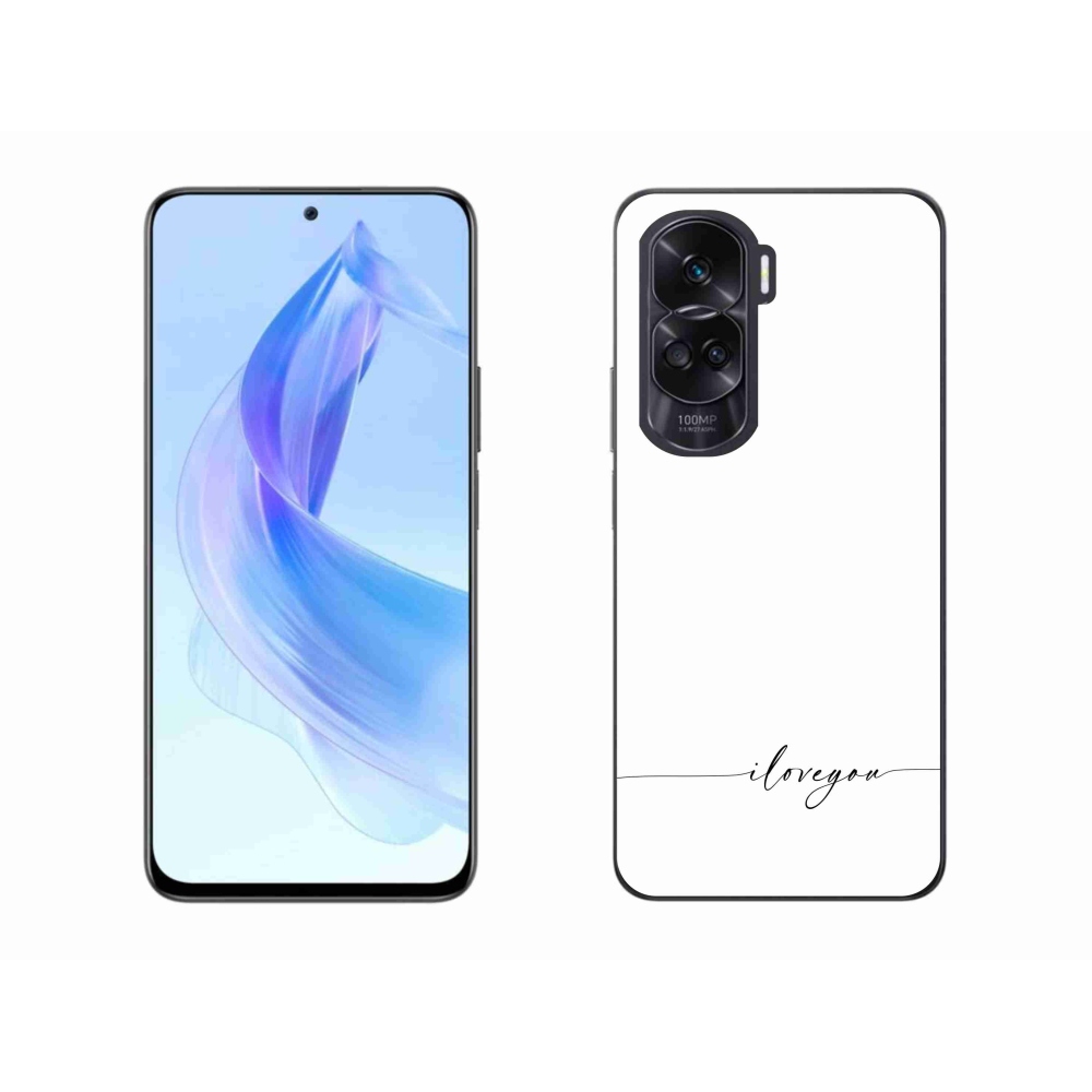 Gelový kryt mmCase na Honor 90 Lite - I love you bílé pozadí