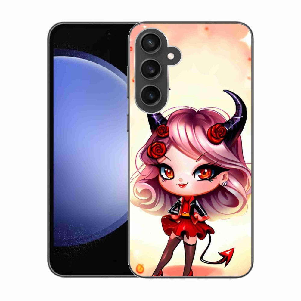 Gelový kryt mmCase na Samsung Galaxy S23 FE - kreslená čertice