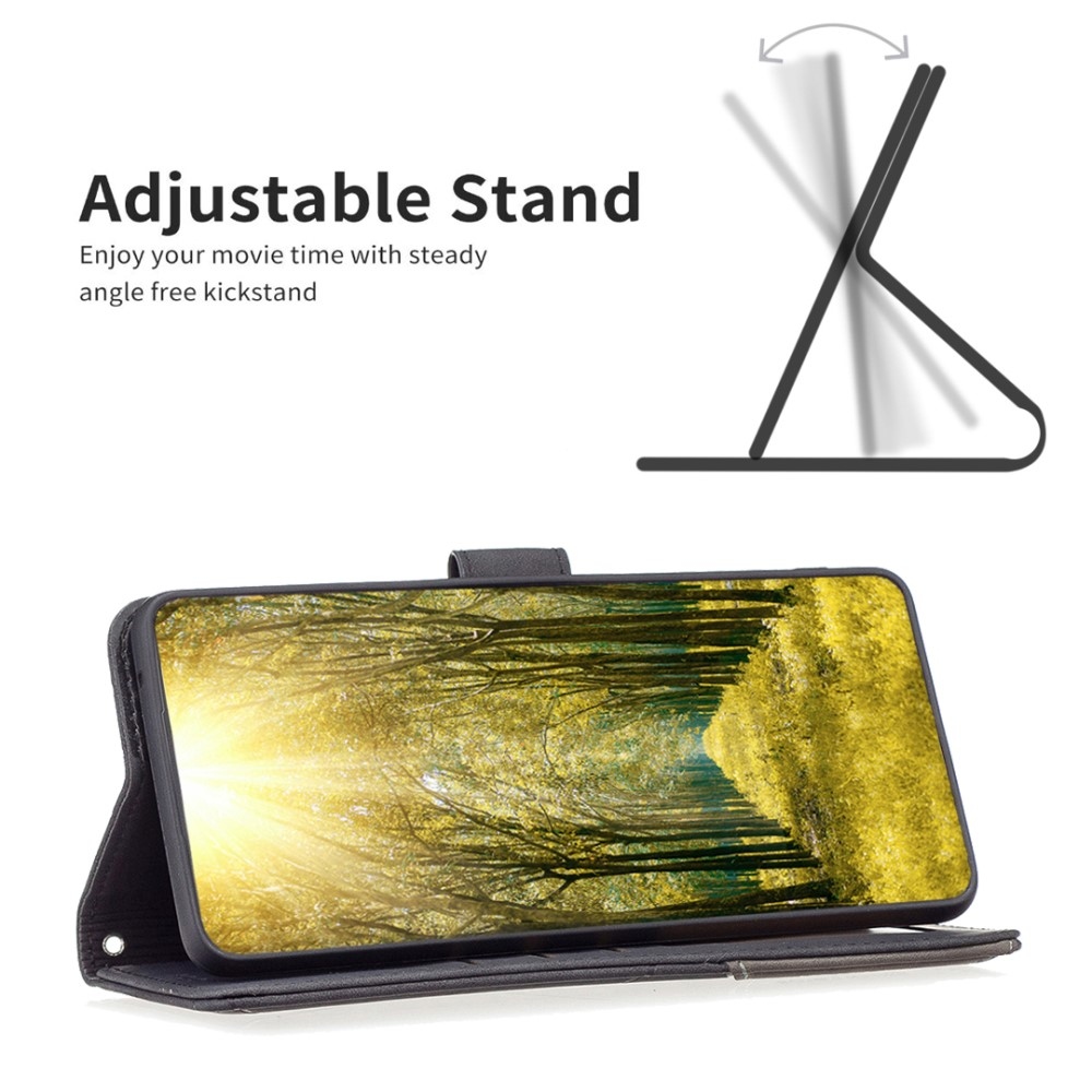 BINFEN knížkové pouzdro na Samsung Galaxy M55 5G - černé