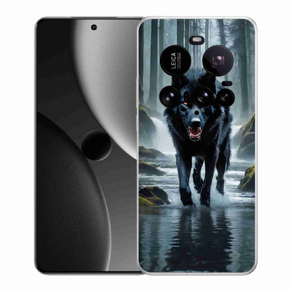 Gelový kryt mmCase na Xiaomi 15 Ultra - černý vlk