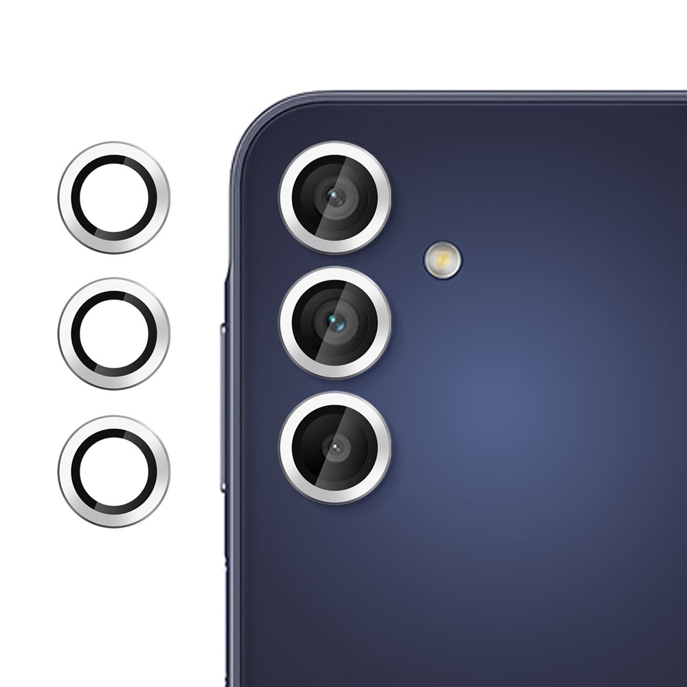 KLB sklo čočky fotoaparátu na Samsung Galaxy A15 4G/5G (samostatná skla) - stříbrné